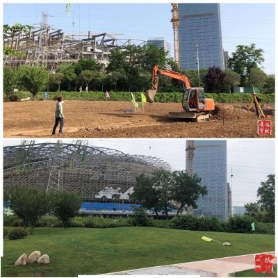 宝鸡大剧院建设如火如荼，“后花园”妆扮只待收尾